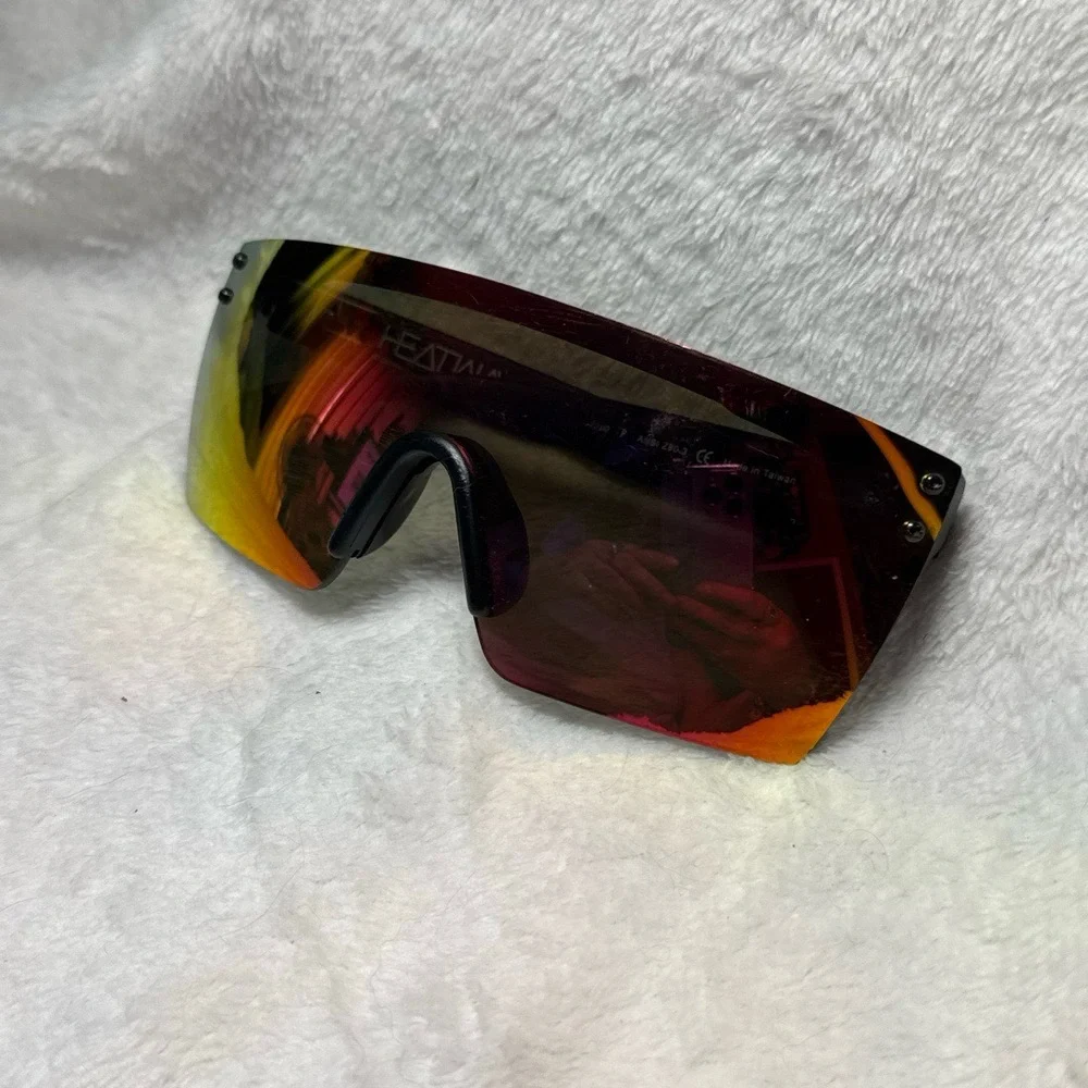 HTF 2014 Heatwave x Iguanas Colab Lazer Face Mirrored Sunglasses ANSI‎ Z80.3
